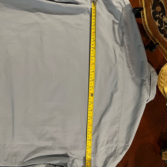 SALE! BOSS Full-Zip Nylon/Cotton Blend Over-shirt Light Blue Med Long Sleeve - Picture 12 of 13